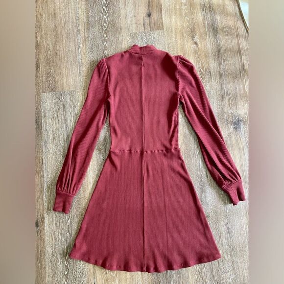 Reformation Maya Dress Maroon Sz XS - Picture 4 of 5